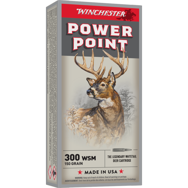 WINCHESTER POWER POINT 300WSM 150G 20RD BX 200RD CASE
